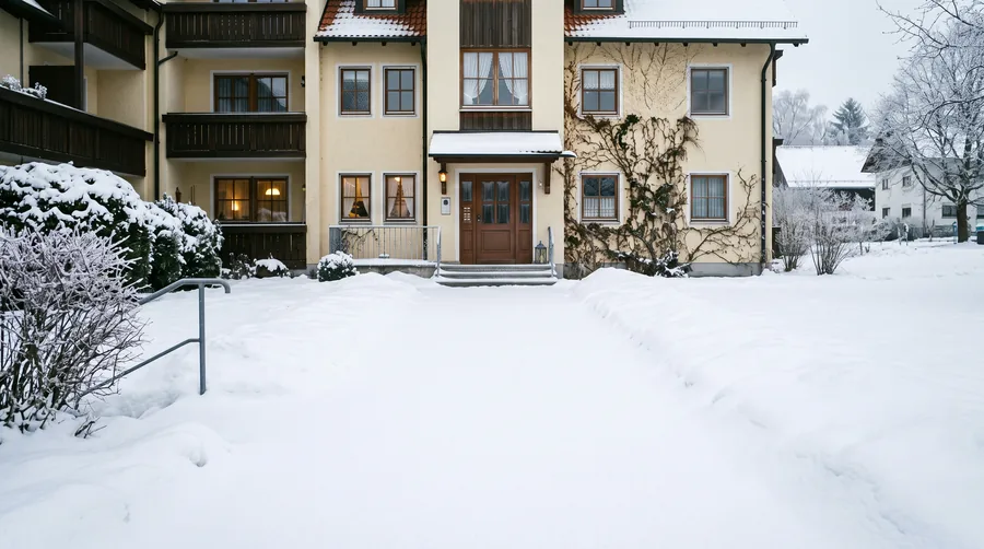 Hauseingang vor dem Winterdienst