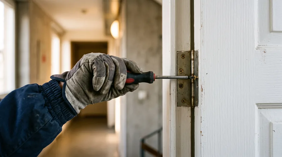 Kleinere Reparaturarbeiten an einer Wohnungstür